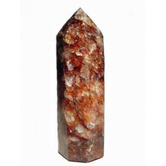 Hematite Quartz polished Point