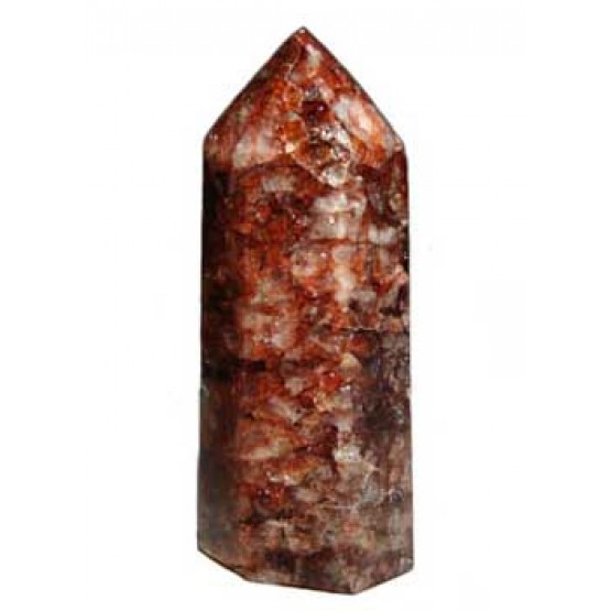 Hematite Quartz polished Point
