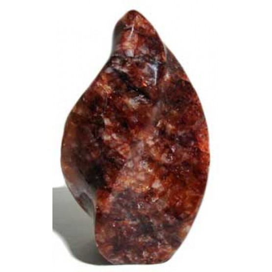 Polished Hematite-Quartz Flame