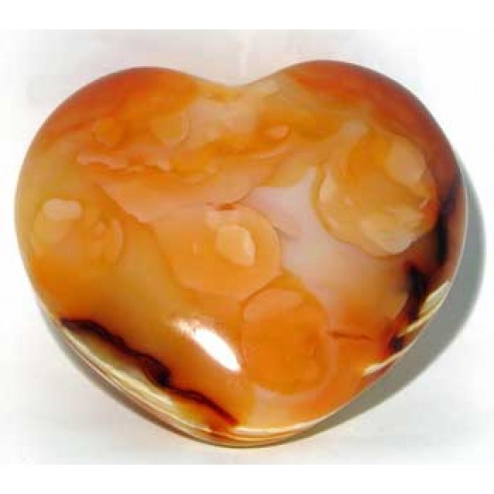 polished Carnelian Heart