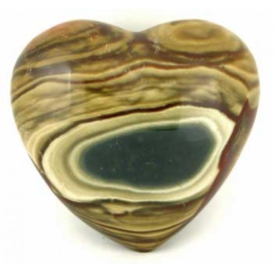 Polychrome Jasper polished Heart