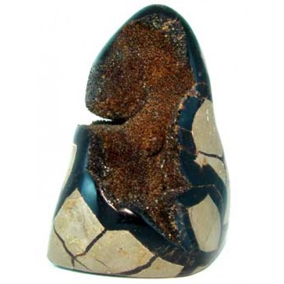 Black Septaria polished Freeform Nodule