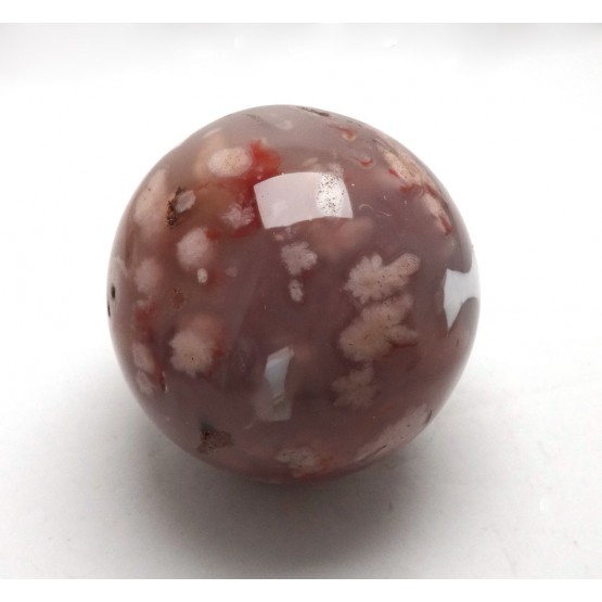 Cherry Blossom Agate Polished Sphere