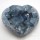 Celestite Heart with Deep Blue Crystals and Rainbow