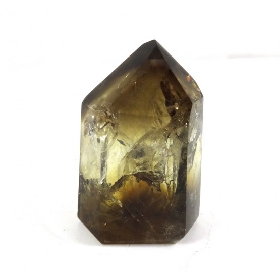 Polished Smoky Phantom Citrine Point