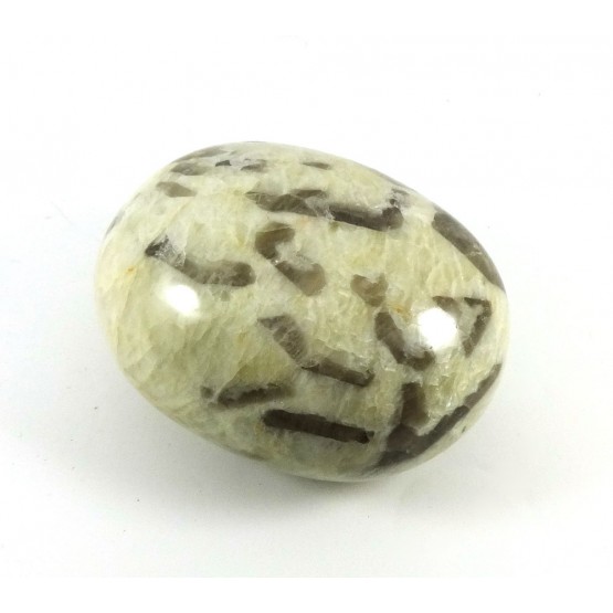 Polished Feldspar Smoky Quartz Pebble