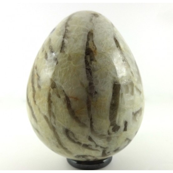 Polished Feldspar and Smoky Quartz Egg