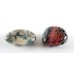 Set of 2 Orbicular Jasper Hand Polished Pebbles