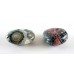 Set of 2 Orbicular Jasper Hand Polished Pebbles