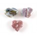 SET of 3  Ocean Jasper Puff Hearts