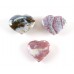 SET of 3  Ocean Jasper Puff Hearts