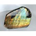 Deep Orange Pinkish Red Spectrolite Labradorite freeform Slab