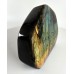 Deep Orange Pinkish Red Spectrolite Labradorite freeform Slab