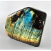 Deep Orange Pinkish Red Spectrolite Labradorite freeform Slab