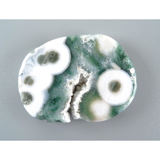 Druzy Orbicular Jasper Polished Disc