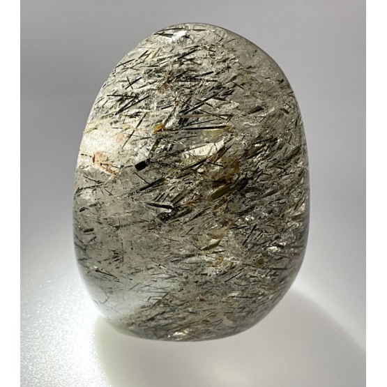 Polished Quartz with Epidote and Rainbow Inclusions