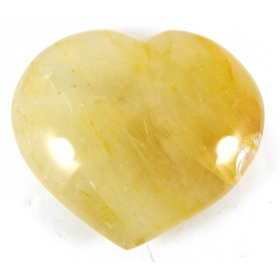 Light Golden Healer Quartz polished Heart
