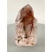 Sparkly Quartz Point Dense Deep Golden Red Rutile with Actinolite and Eipidote Flakes
