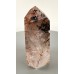 Sparkly Quartz Point Dense Deep Golden Red Rutile with Actinolite and Eipidote Flakes