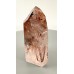 Sparkly Quartz Point Dense Deep Golden Red Rutile with Actinolite and Eipidote Flakes