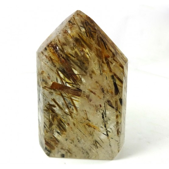 Smokey Quartz with Yellow and Tourmaline Rutiles