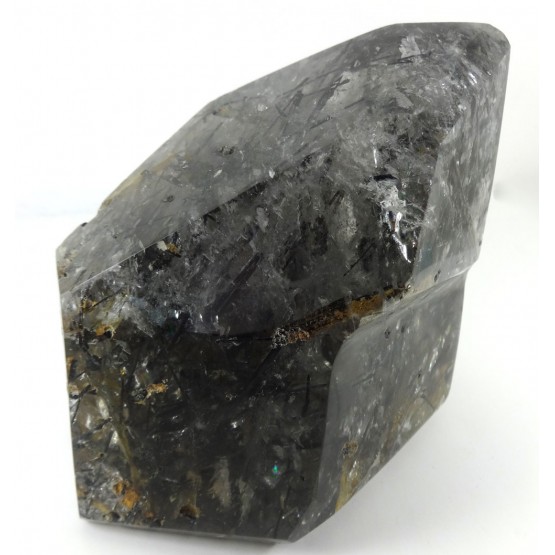 Polished Quartz with Tourmaline Rutiles