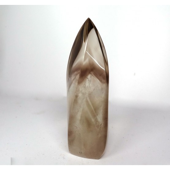 Natural Smoky Quartz polished Flame