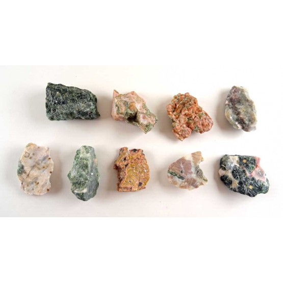 Set of 9 Natural Ocean Jasper Pieces